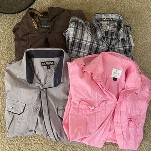 4 Express Casual Shirts